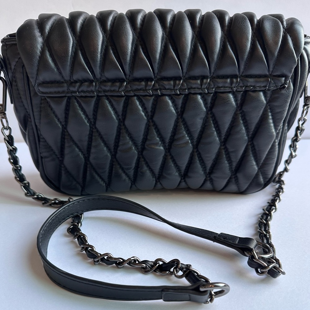 BADGLEY MISCHKA | Quilted Vegan Leather Messenger Crossbody Bag & Cosmetic Bag - Picture 5 of 5